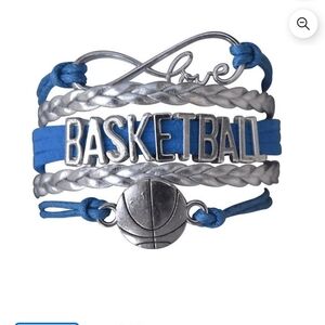 Sporty Bella Softball Infinity Wrap Bracelet - Sky Blue / Silver ~ NIP